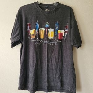 Newport Blue T Shirt Tee Grey Beer Taps Draft